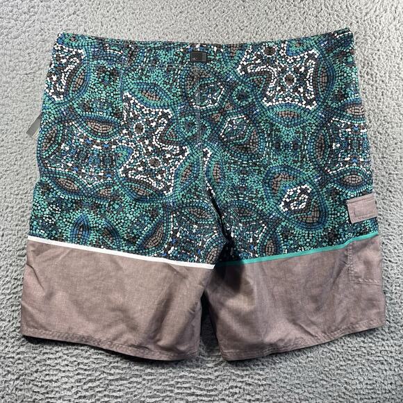 O’NEILL HYPERFREAK BOARDSHORTS MENS 44 BLUE GREEN DRAWSTRING NWT NEW 11” INSEAM - Picture 8 of 11